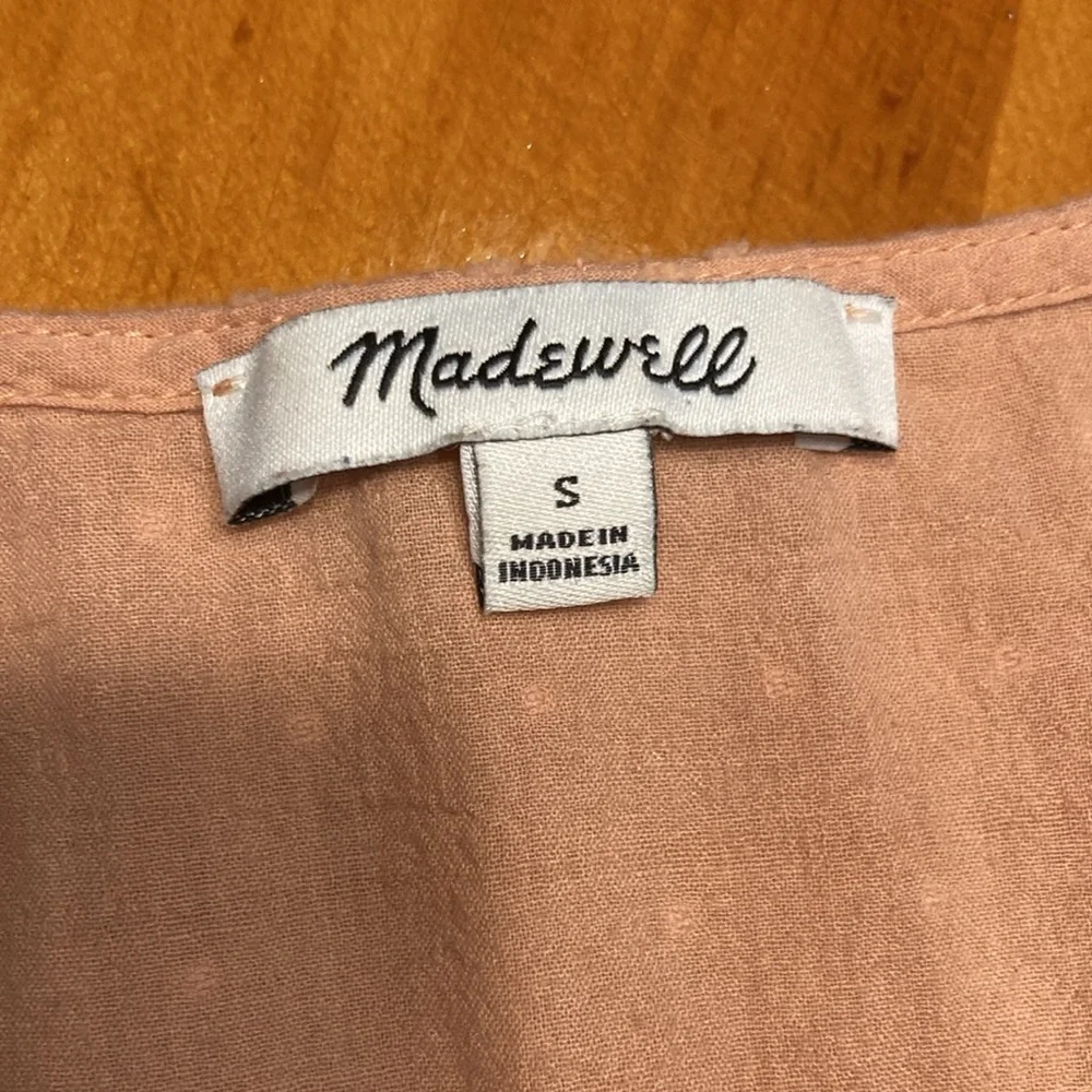 Madewell Rhyme Button-Front Top in Cliptop Antique Coral - Picture 6 of 7